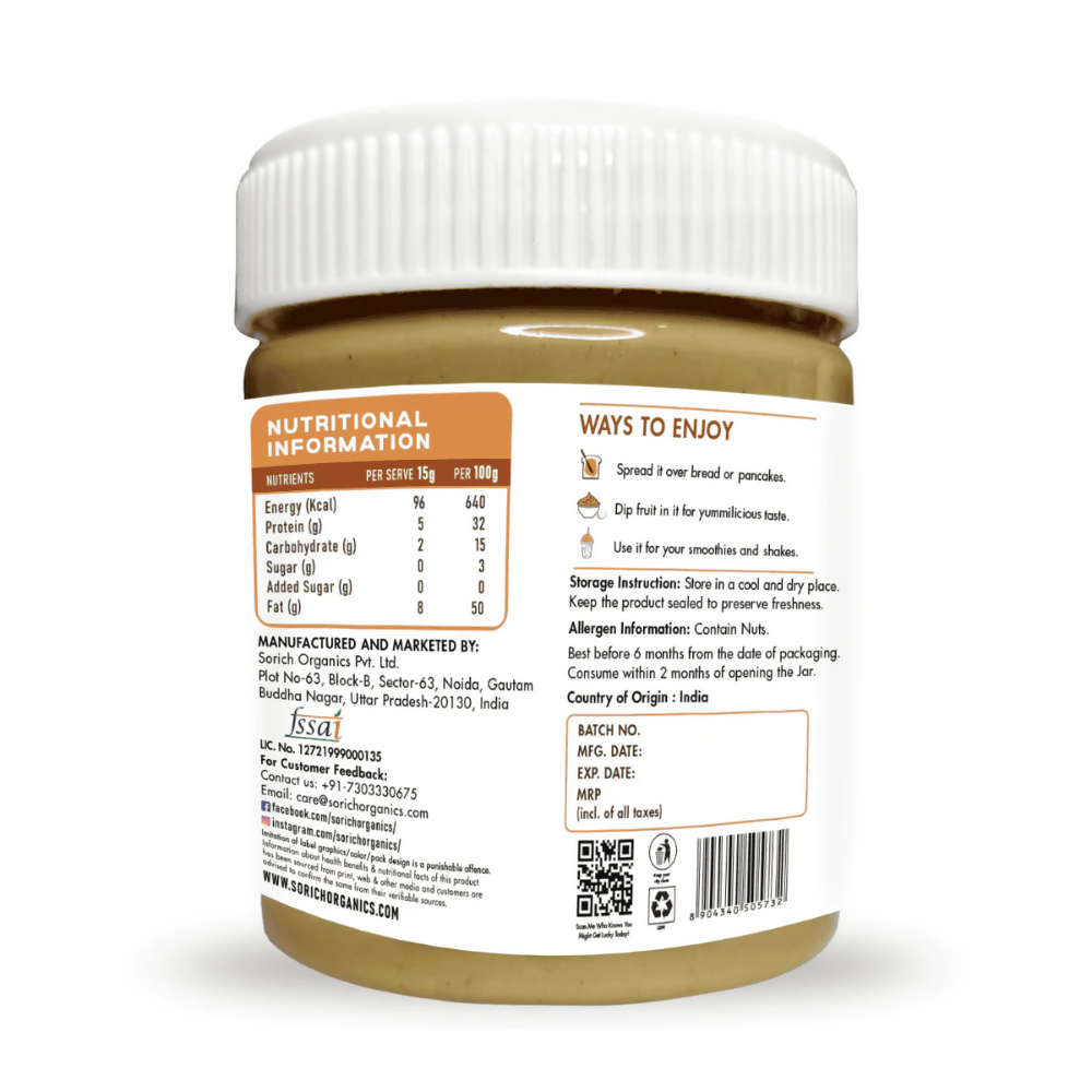 Sorich Organics Peanut Butter Jaggery Crunchy Sorich