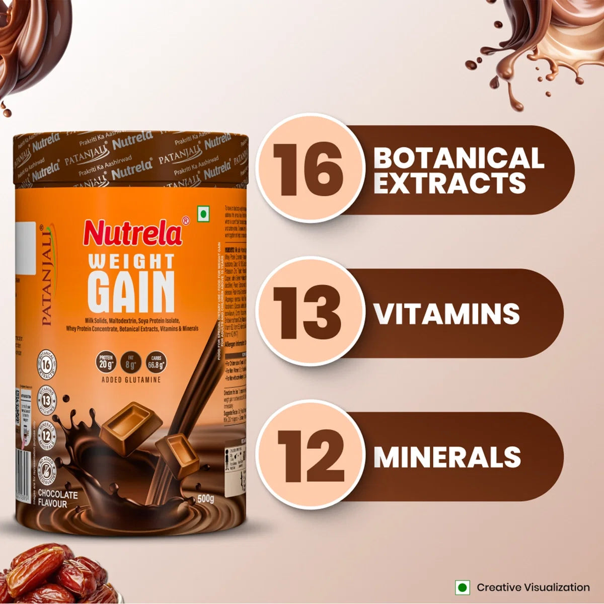 Patanjali Nutrela Weight Gain Chocolate Flavour Patanjali