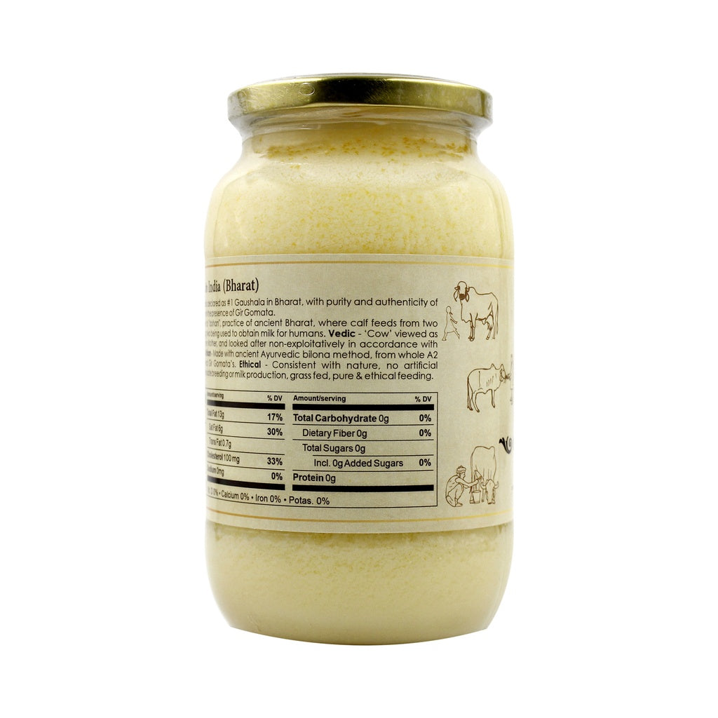Gir Ahinsak Gau Ghee (A2) Bilona - A2 Ghee, Traditional Bilona Ghee, Desi Pure Breed Gir Gaumata (A2) Gir Gauveda