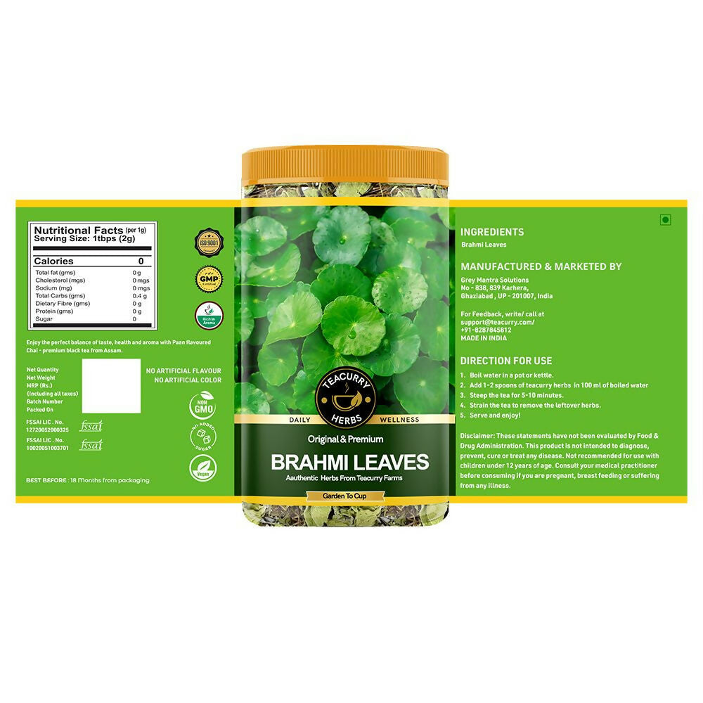 Teacurry Organic Brahmi Leaves Teacurry