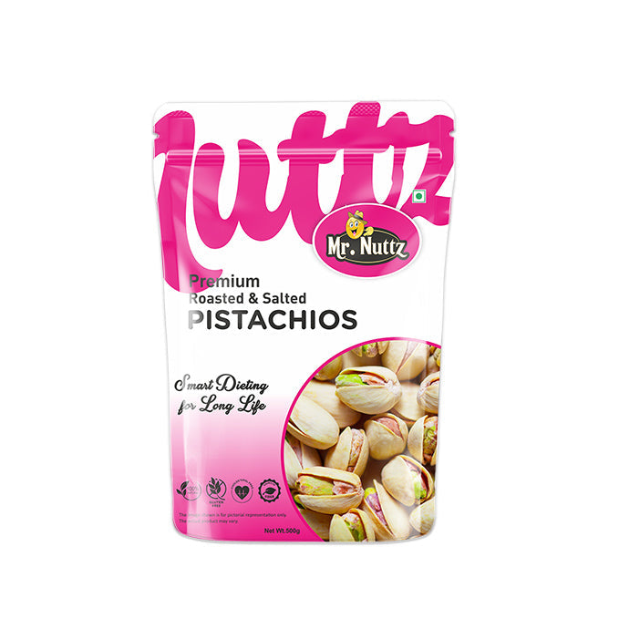 Mr. Nuttz Roasted & Salted Pistachios Pouch - Dista