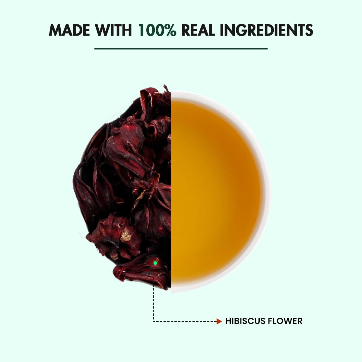 Tea Treasure Hibiscus Green Tea Powder Tea Treasure