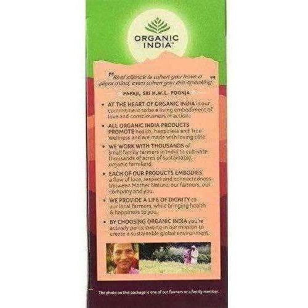 Organic India Tulsi Green Tea, Pomegranate, 25 Tea Bags Organic India