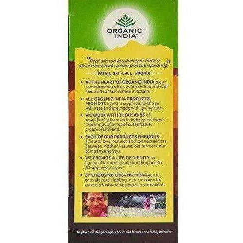 Organic India Tulsi Green Tea Lemon Ginger 25 Tea Bags Organic India