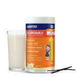 Gritzo SuperMilk Height+ (7-12y Girls), 10g Protein (Creamy Vanilla) Gritzo