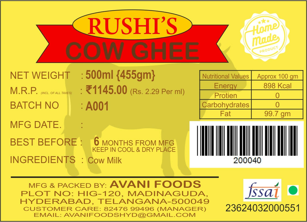 Avani Foods Cow Ghee Avani Foods
