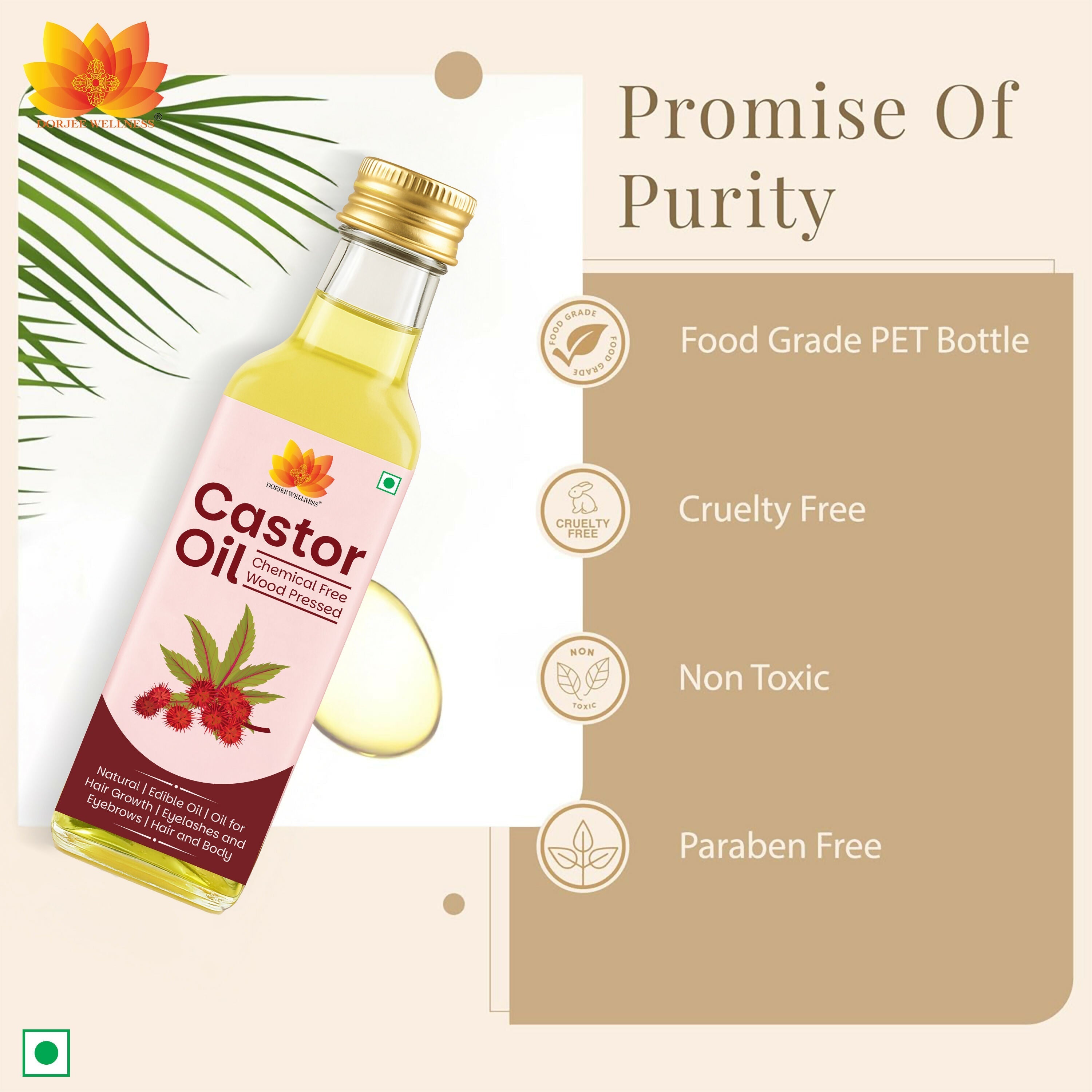 Dorjee Wellness Wood Pressed Castor Oil Dorjee Wellness