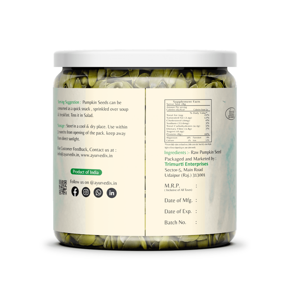 Ayurvedix Nutrient-Rich Pumpkin Seeds Ayurvedix