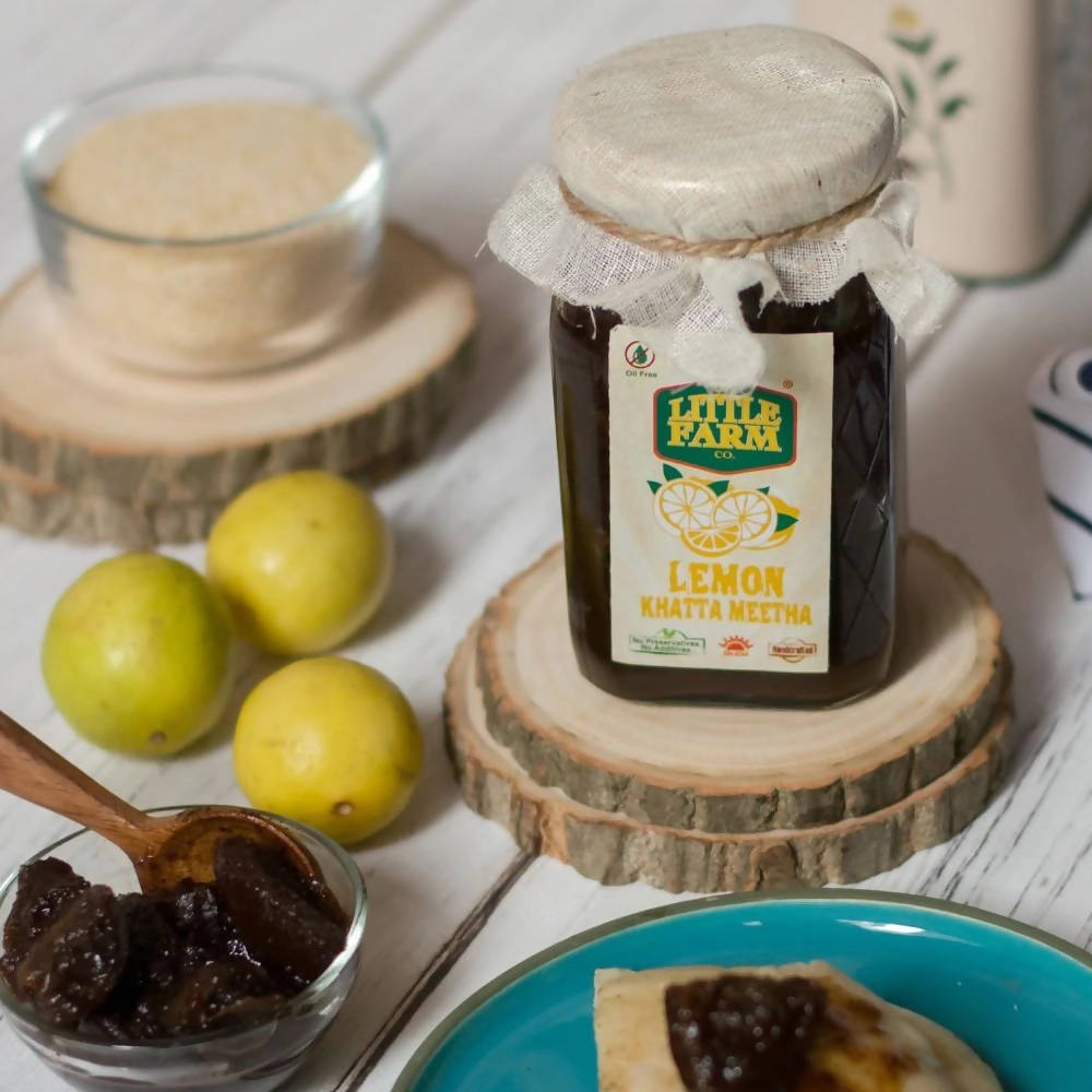 The Little Farm Co Lemon Khatta Meetha Pickle The Little Farm Co