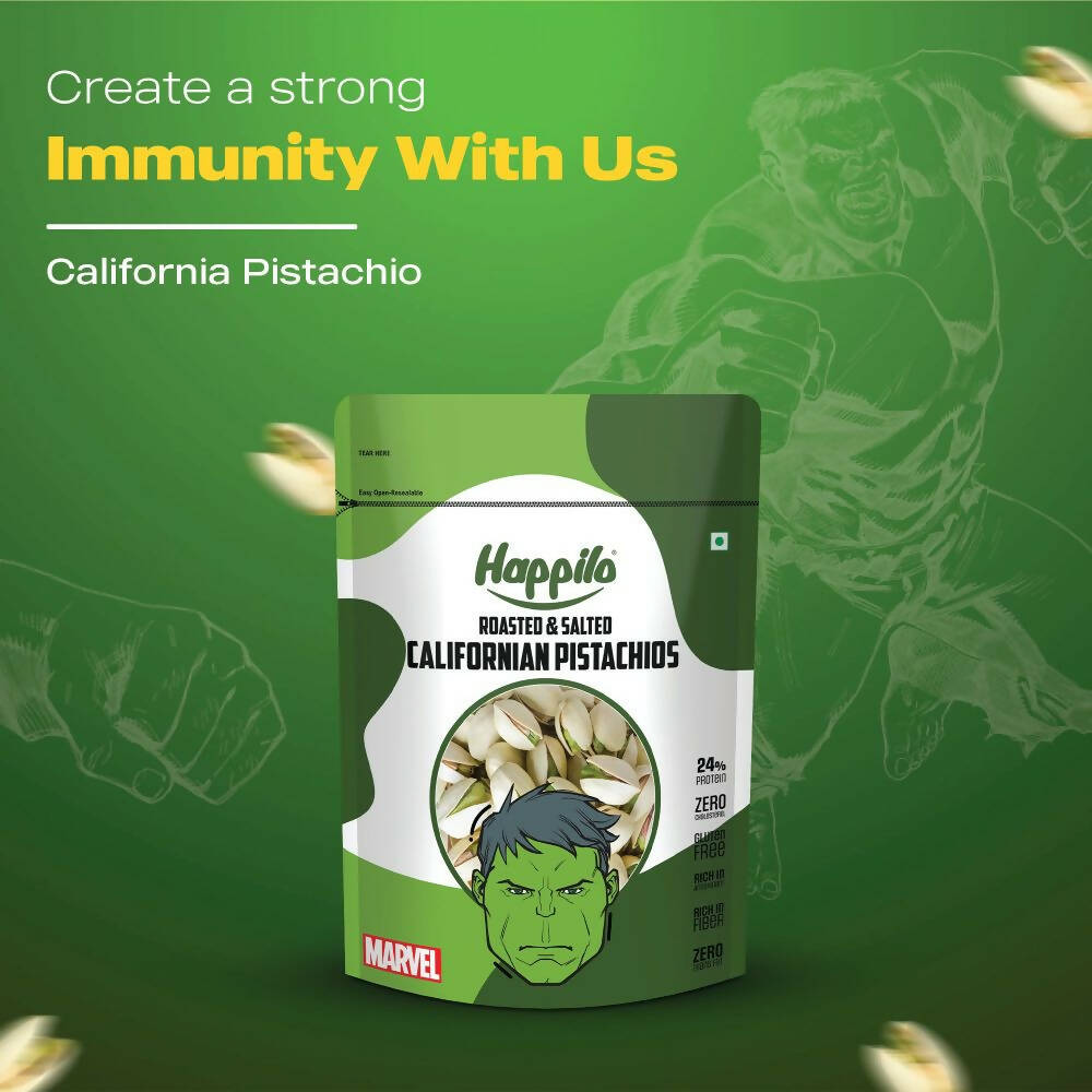 Happilo Roasted & Salted Californian Pistachios-Marvel Hulk Edition Happilo