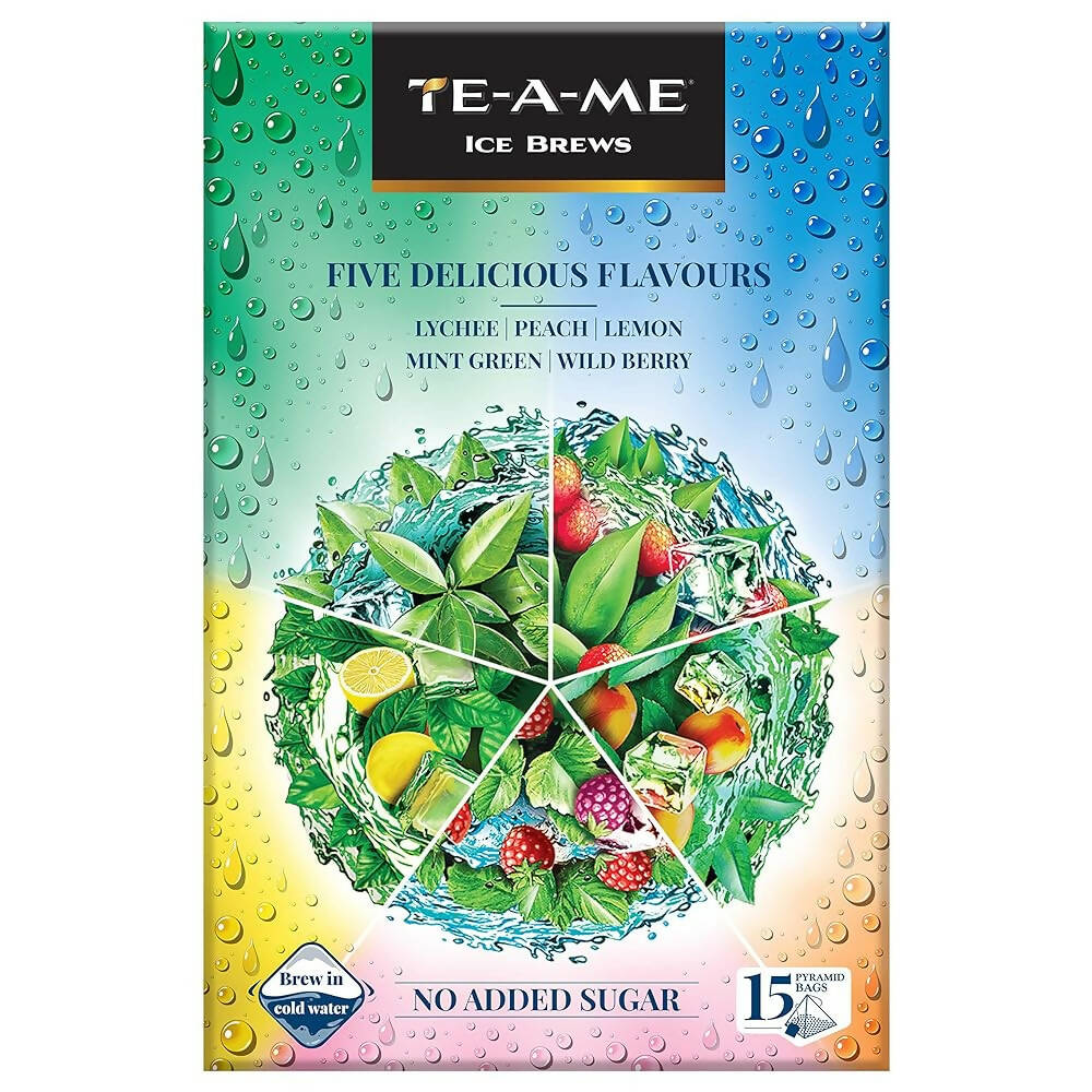 TE-A-ME Assorted Ice Infusion Tea Bags, 5 Delicious Flavor TE-A-ME