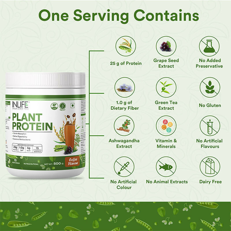 Inlife Plant Protein Powder Coffee Inlife