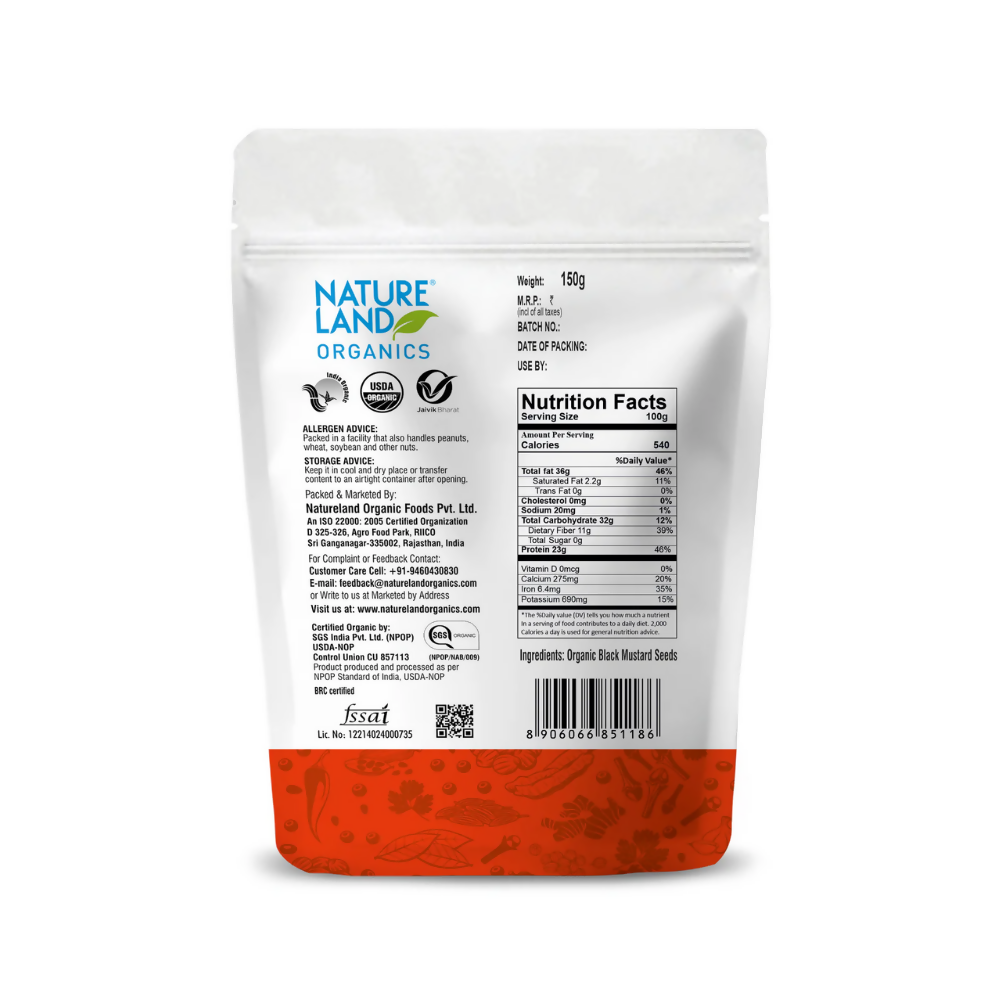 Nature Land Organics Mustard Black Nature Land Organics