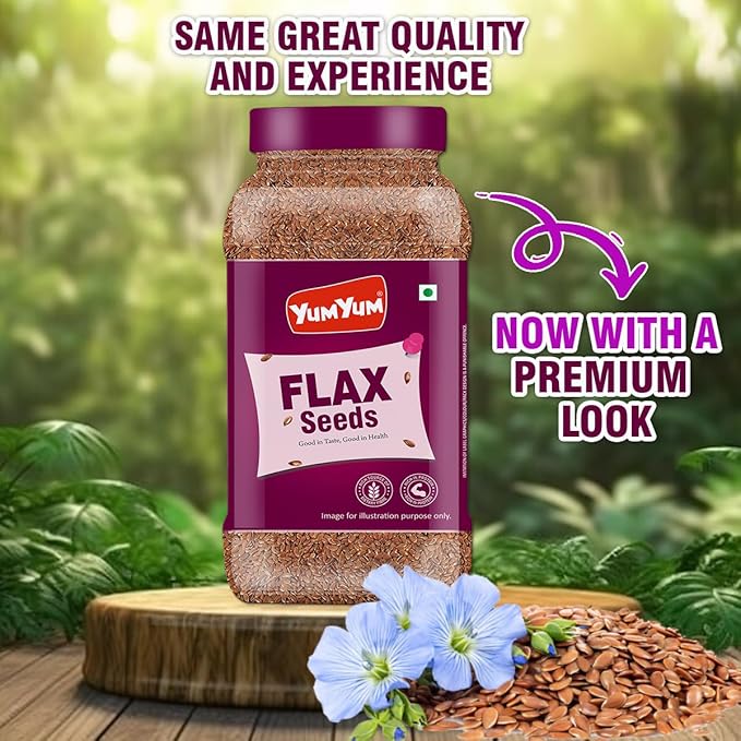 Yum Yum Roasted & Salted Flax Seeds Jar Yum Yum
