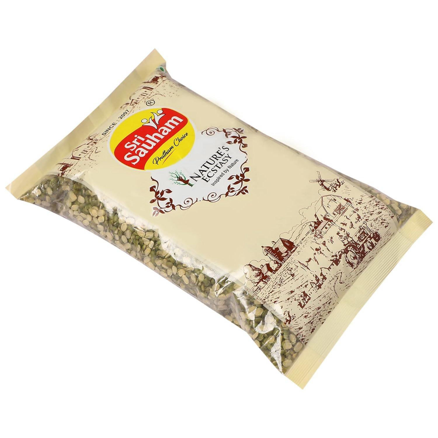 Sri Sauham Premium Unpolished Moong Chilka Dal Sri Sauham
