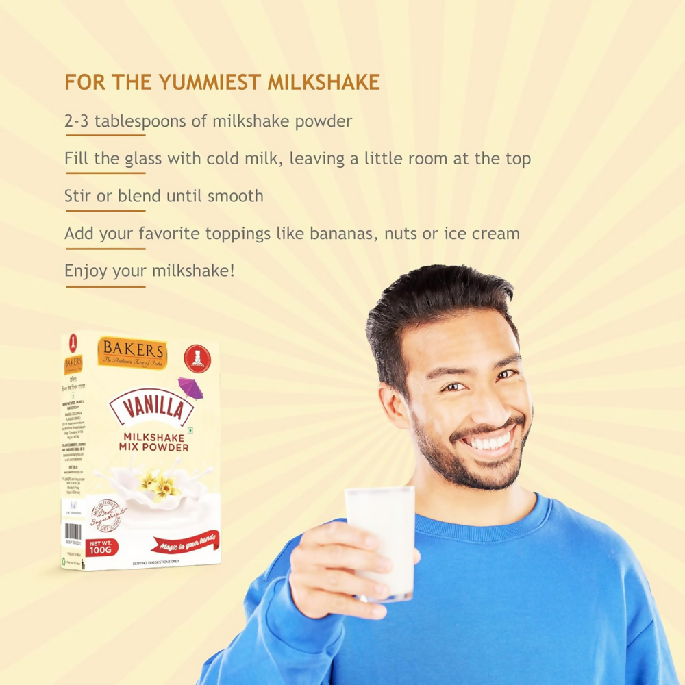 BAKERS Milk Shake Mix Powder - Vanilla Flavor BAKERS