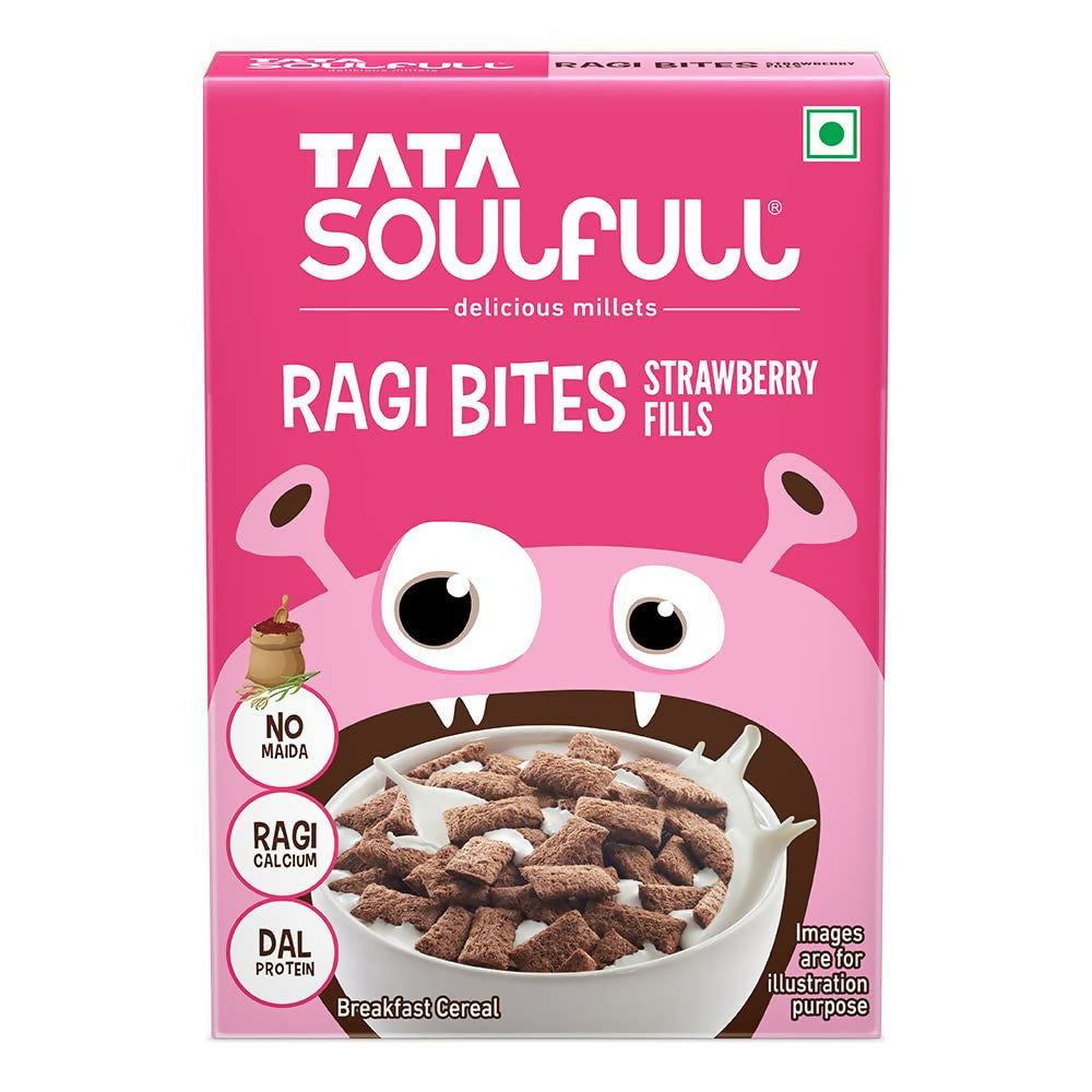 Tata Soulfull Ragi Bites Strawberry Fills Breakfast Cereal Tata Soulfull