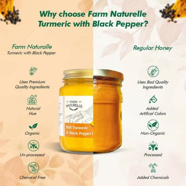 Farm Naturelle Mountain Turmeric Powder High Curcumin with Black Pepper Farm Naturelle