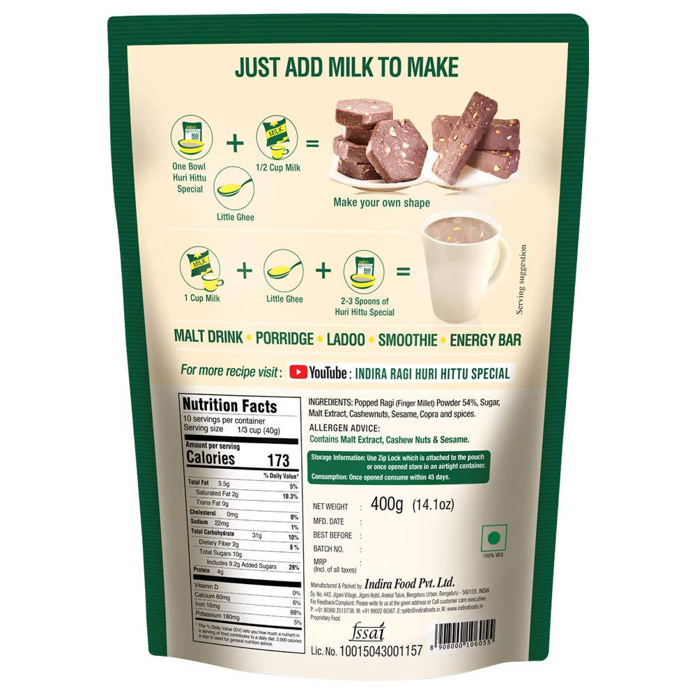 Indira's Ragi Huri Hittu Indira Foods