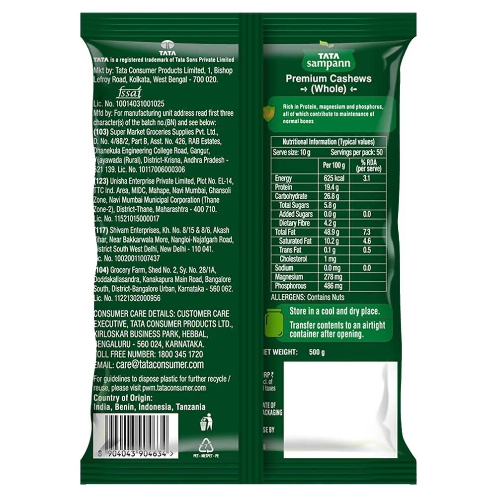Tata Sampann Pure Premium Cashews Tata