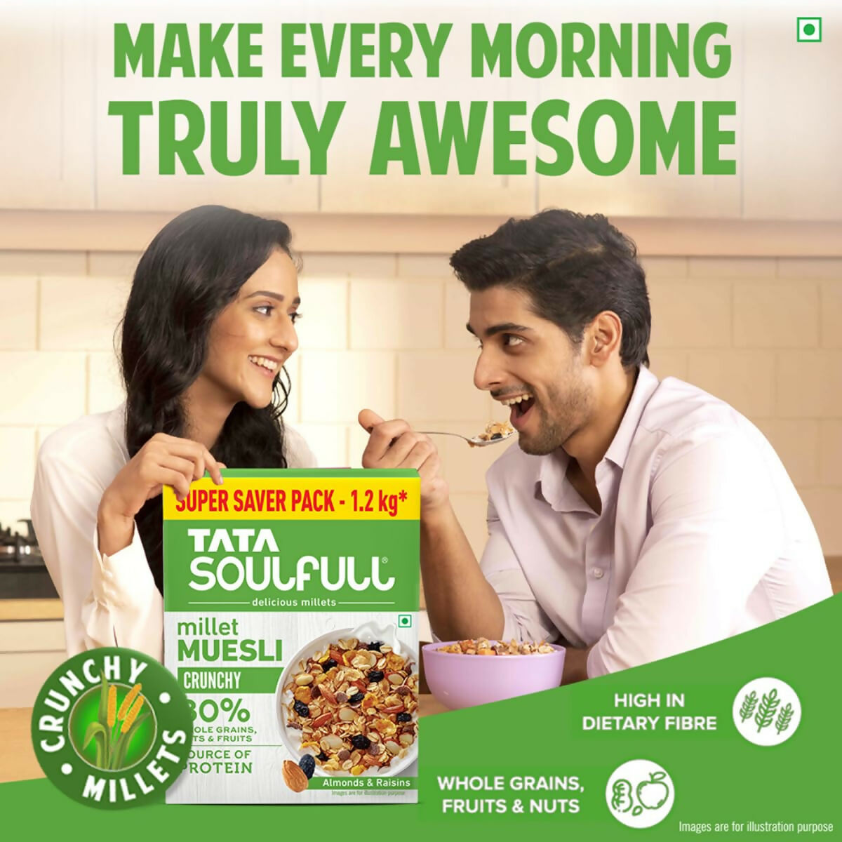 Tata Soulfull Millet Muesli Crunchy Breakfast Cereals Tata Soulfull