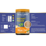 Teacurry Ginger Instant Tea Premix - Premium Ginger Premix Tea with Real Ginger Teacurry