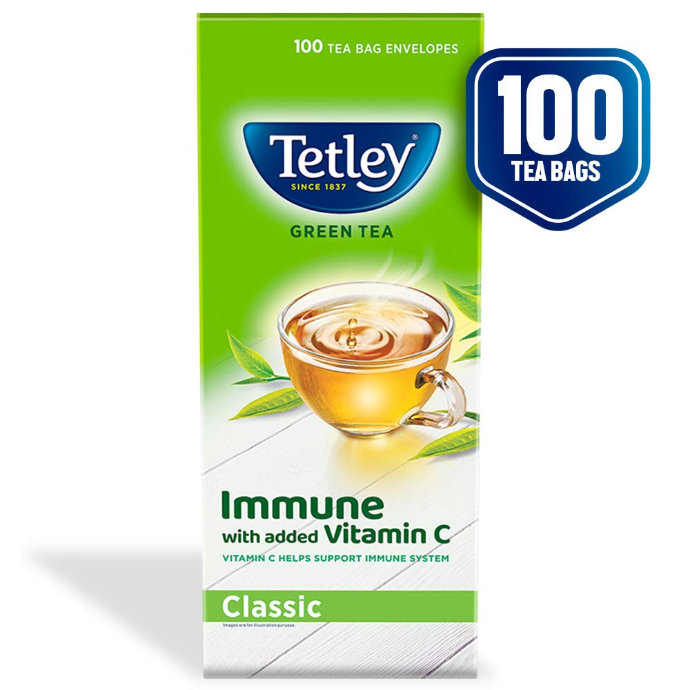Tetley Green Tea Regular (100 Tea Bags) Tetley