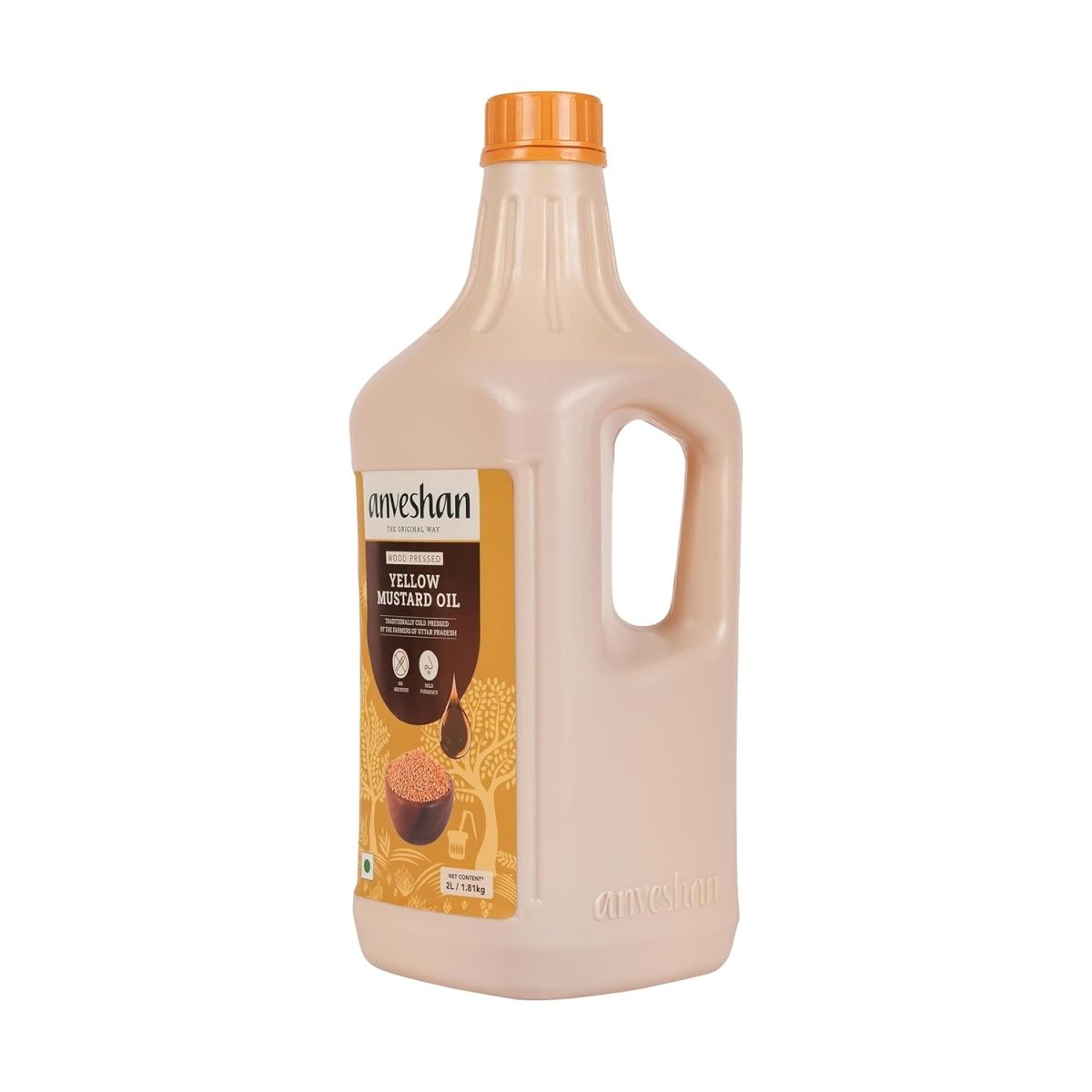 Anveshan Wood Pressed Yellow Mustard Oil - Safuron