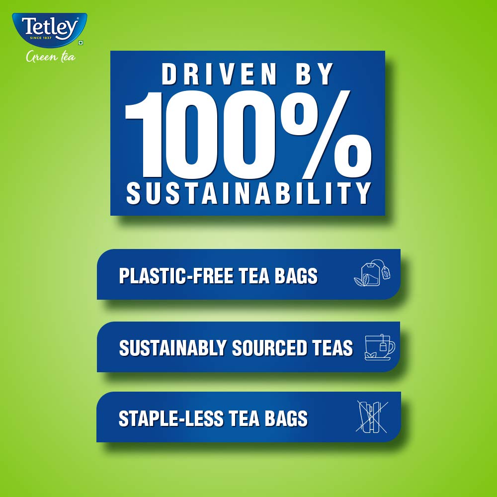 Tetley Green Tea Lemon and Honey (100 Tea Bags) Tetley