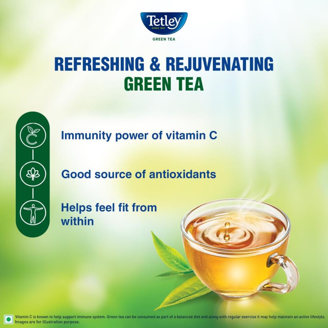 Tetley Long Leaf Green Tea Tetley
