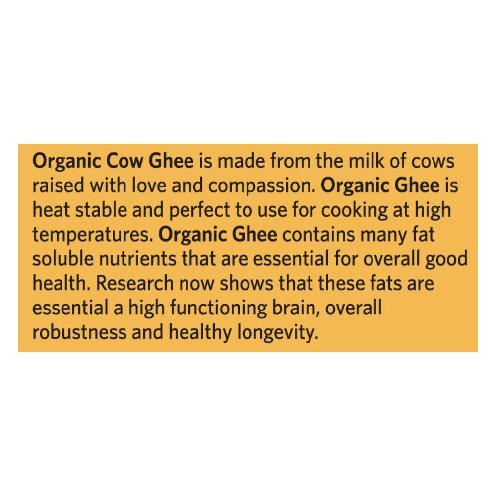 Organic India Cow Ghee | Pure and Natural Desi Ghee - Traditional Curd-Churned - Premium Artisanal Desi Ghee - Diet Friendly with Rich Taste Organic India