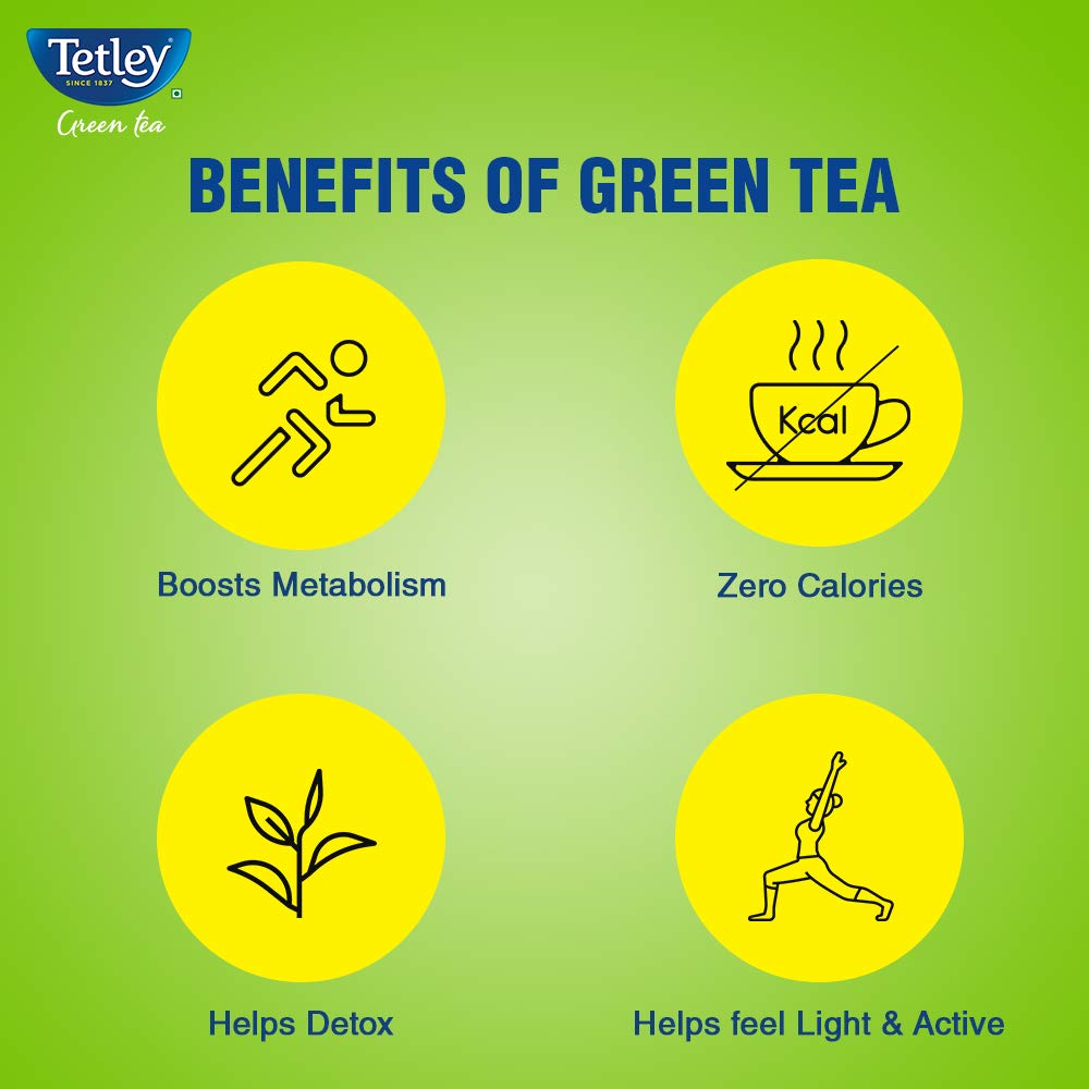 Tetley Green Tea Regular (100 Tea Bags) Tetley