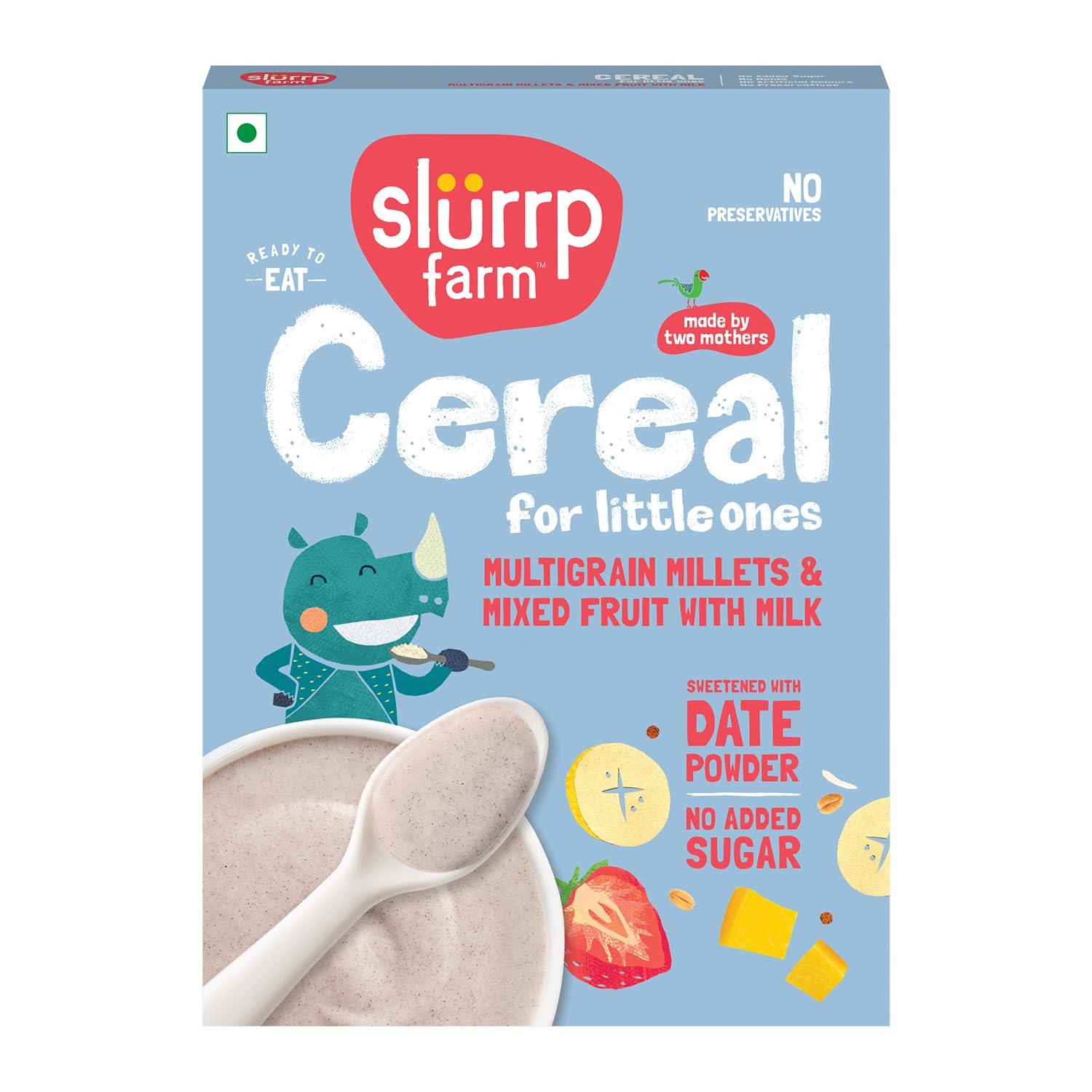 Slurrp Farm Multigrain Millets with Mixed Fruits Cereal For Kids Slurrp Farm