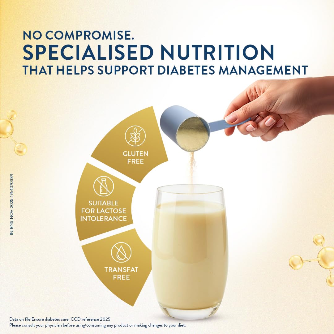 Ensure Diabetes Care Powder Vanilla Flavour - Sugar Free Health Drink Ensure