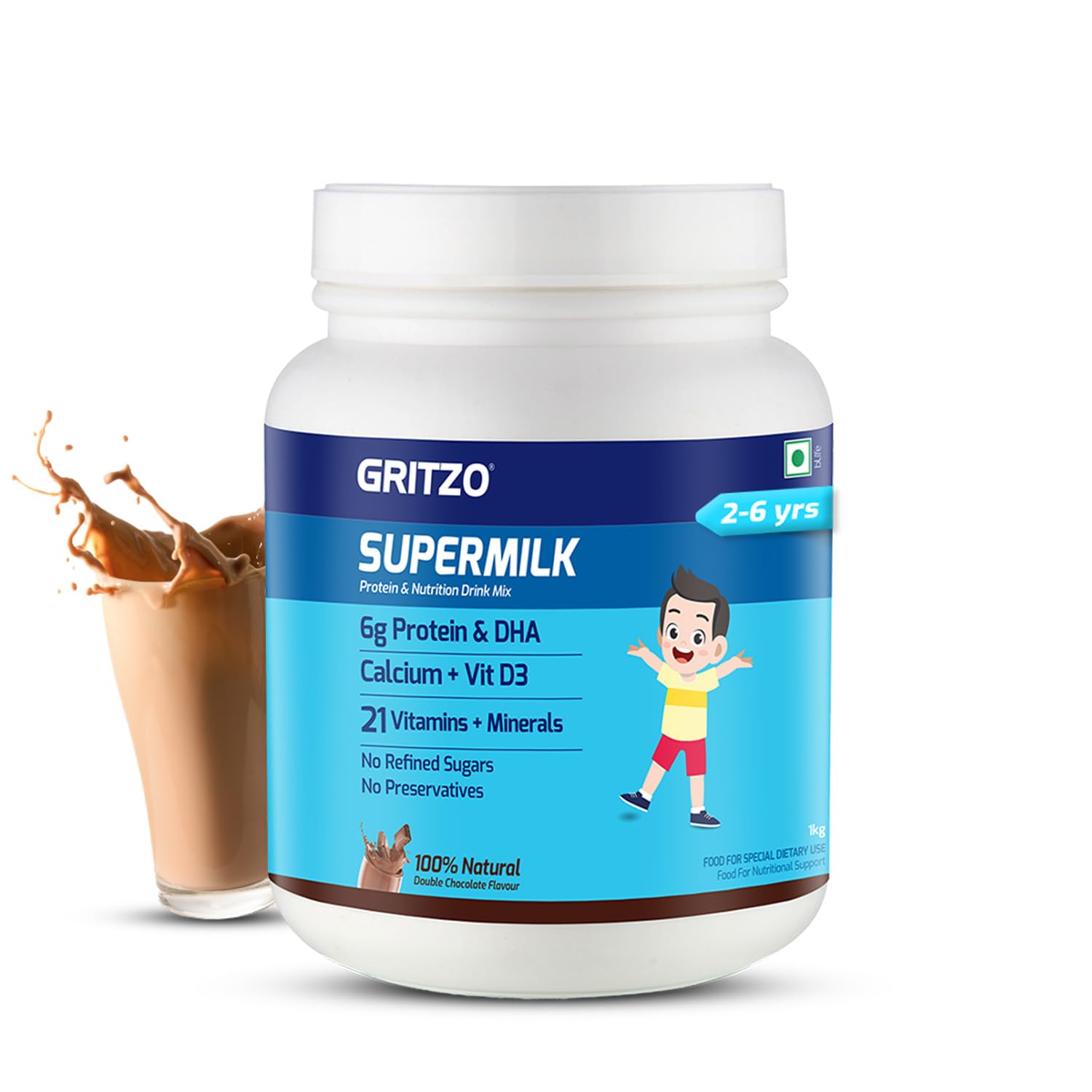 Gritzo SuperMilk Overall Growth (2-6y) for Boy/Girl Gritzo