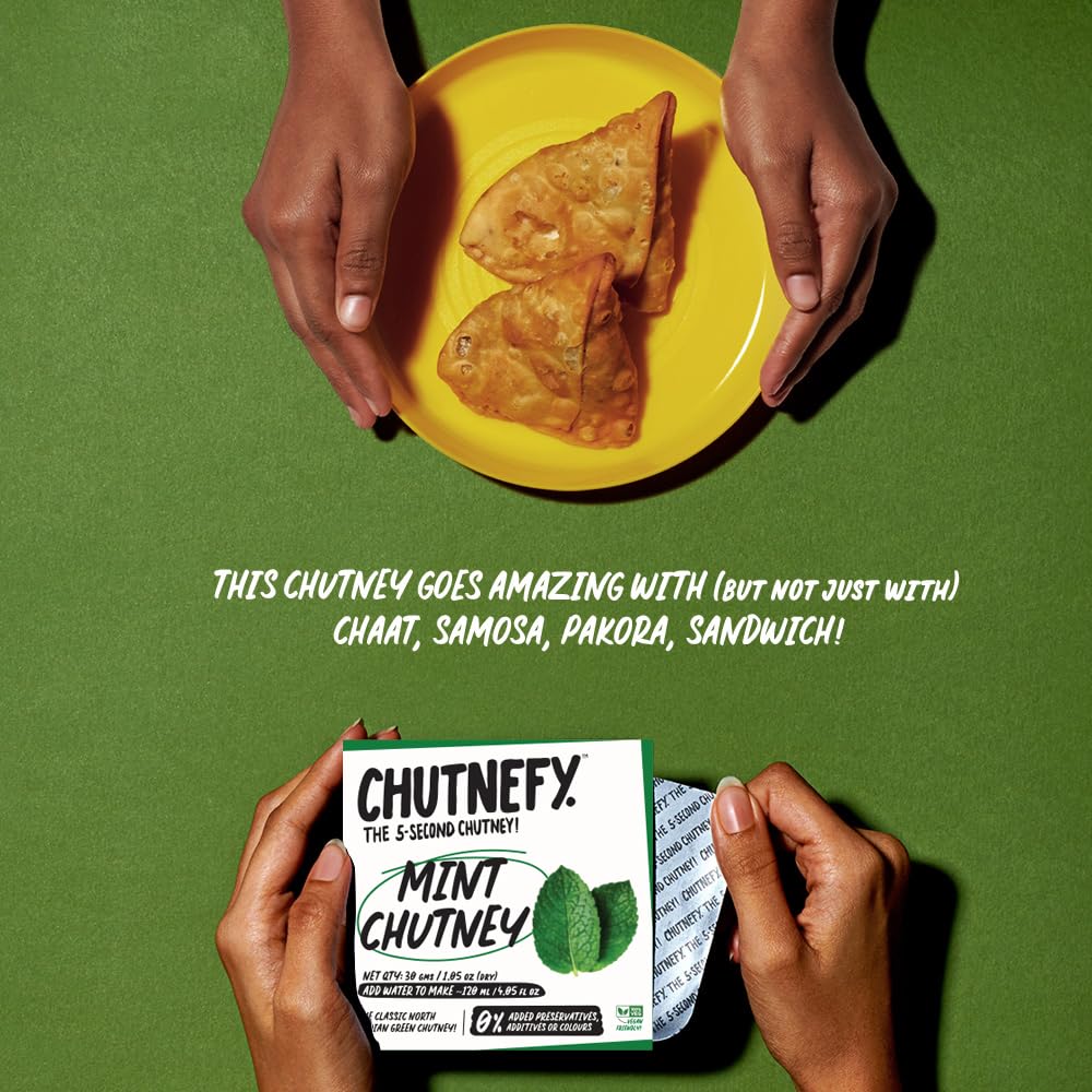 Chutnefy Mint Chutney | Delicious & Ready-to-Eat | 5-Second Instant Chutney Chutnefy