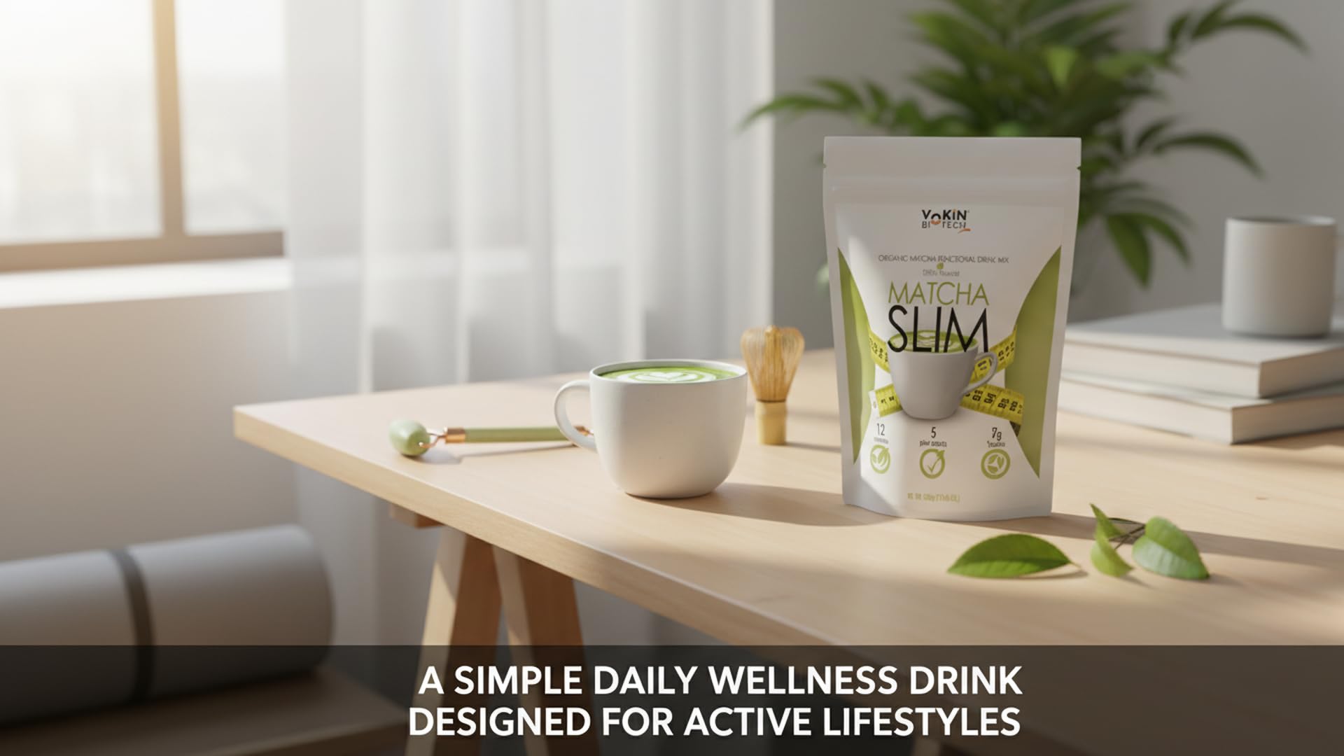 Vokin Biotech Matcha Green Tea Powder Supports Weight Loss Management | Rich In Antioxidants Vokin Biotech