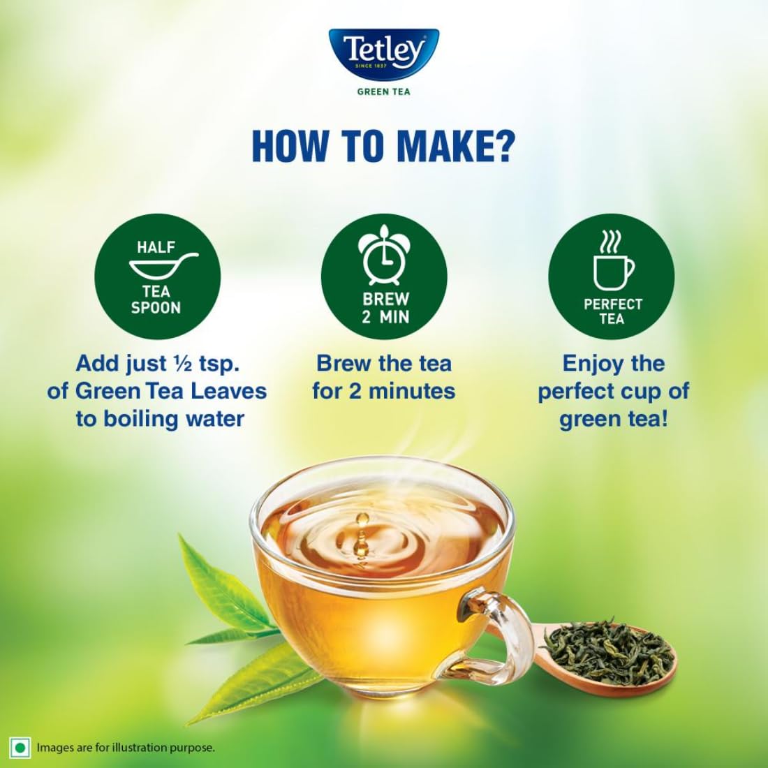 Tetley Long Leaf Green Tea Tetley