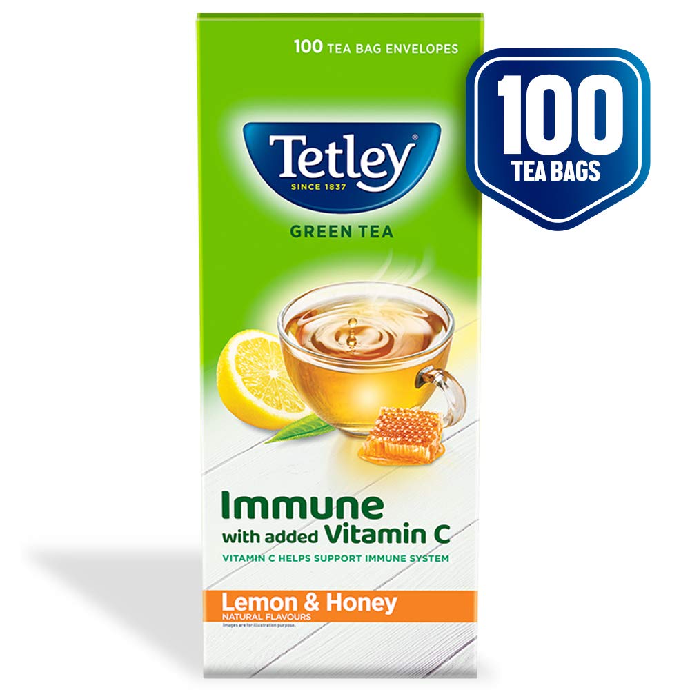 Tetley Green Tea Lemon and Honey (100 Tea Bags) Tetley