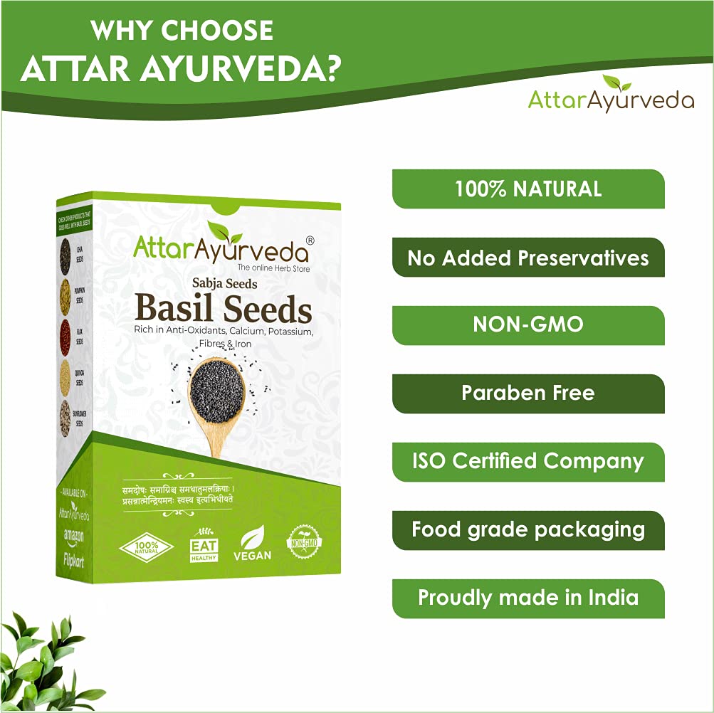 Attar Ayurveda Sabja Basil Seeds Attar Ayurveda