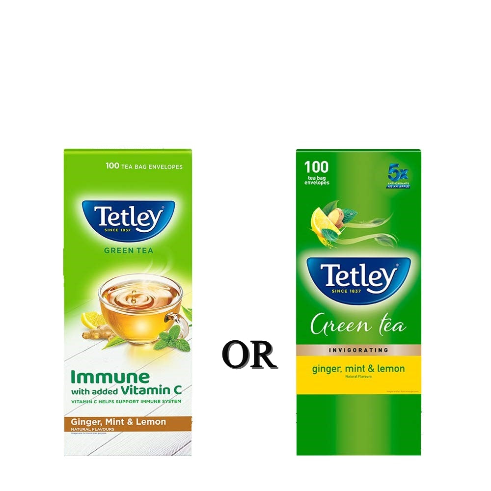 Tetley Green Tea Ginger, Mint and Lemon Tea Bags Tetley