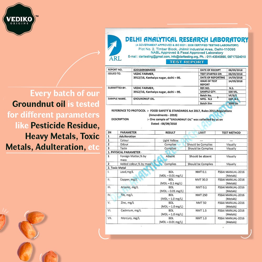 Vediko Origins Groundnut Oil Vediko Origins