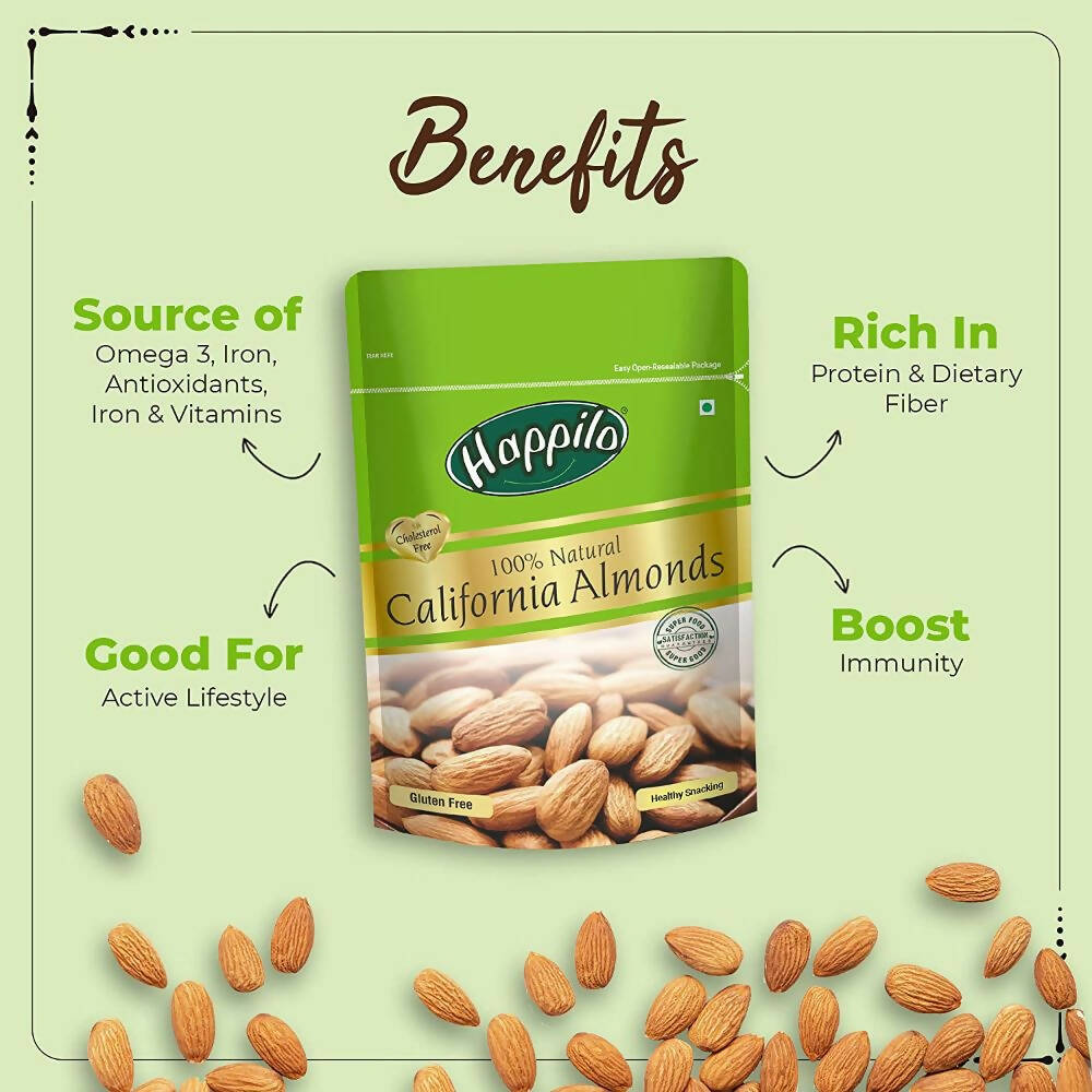 Happilo Premium Californian Almonds, Whole Cashews, Raisins & Walnuts Inshell Combo Happilo