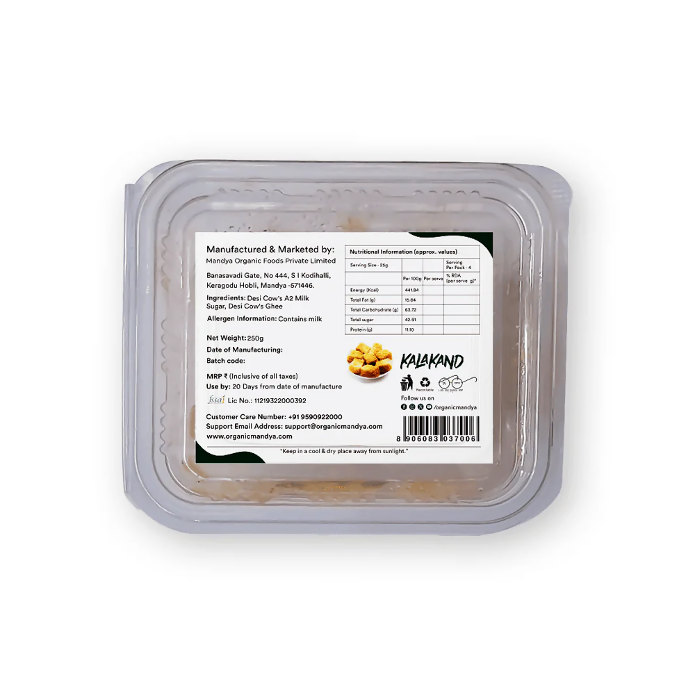 Organic Mandya A2 Kalakand Organic Mandya