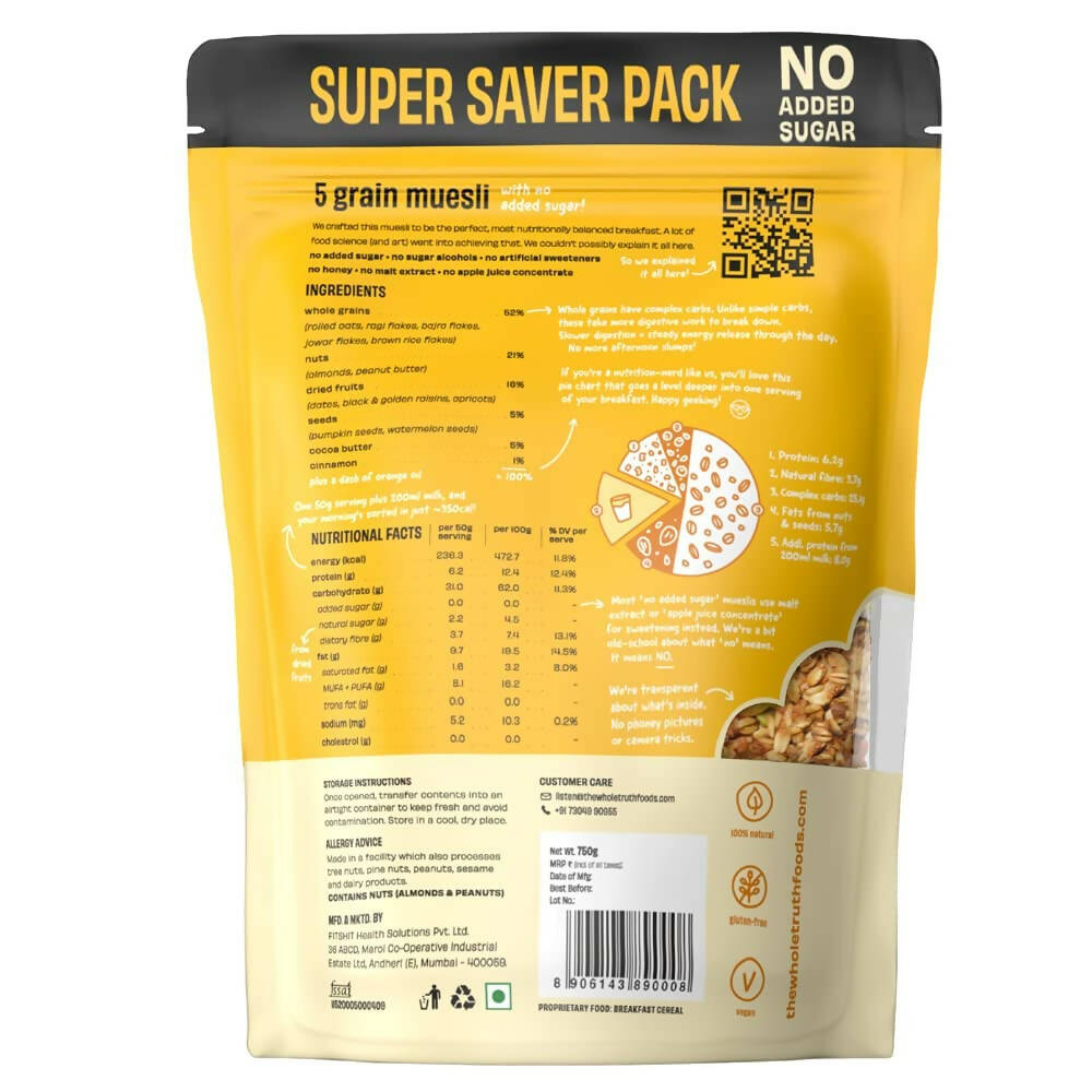 The Whole Truth 5 Grain Muesli (No Added Sugar) The Whole Truth