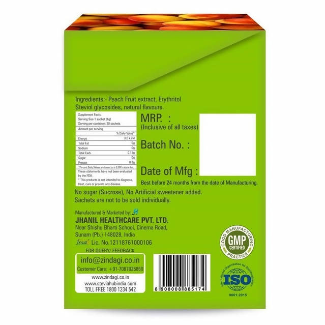Zindagi Peach Herbal Infusion Sachets Zindagi