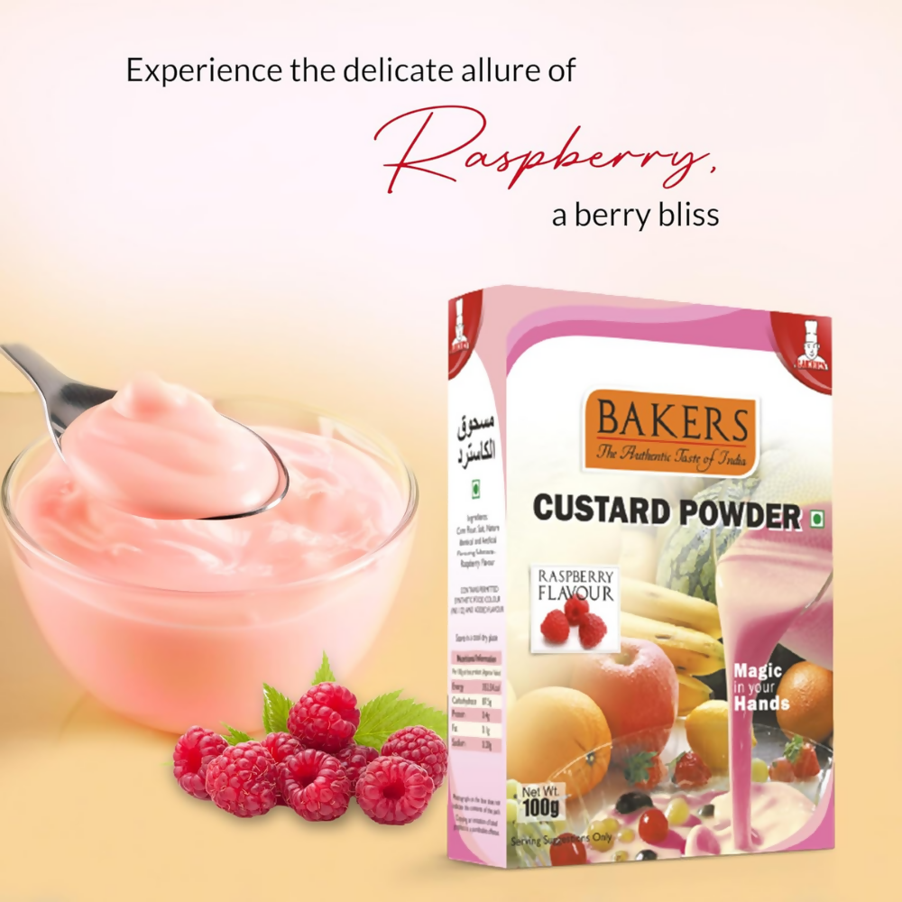 BAKERS Raspberry Flavored Custard Powder BAKERS