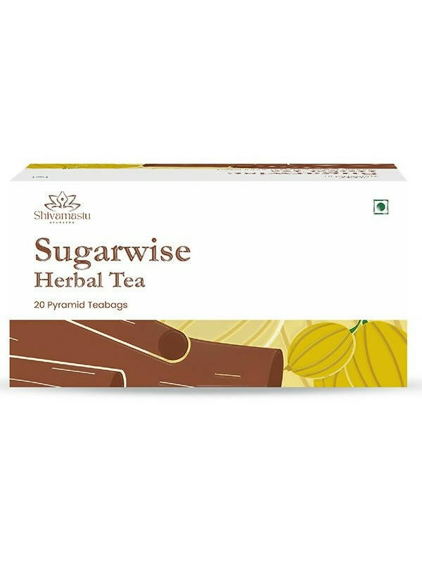 Shivamastu Ayurveda Sugarwise Herbal Tea - 20 Pyramid Teabags - Safuron