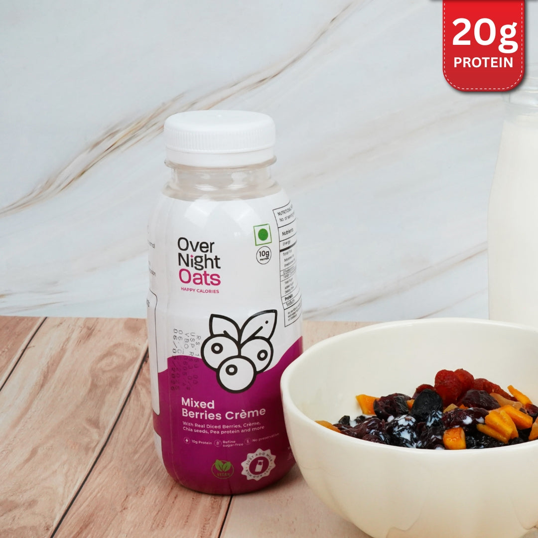OverNightOats Vegan Mixed Berries Crème Oatmeal - Safuron
