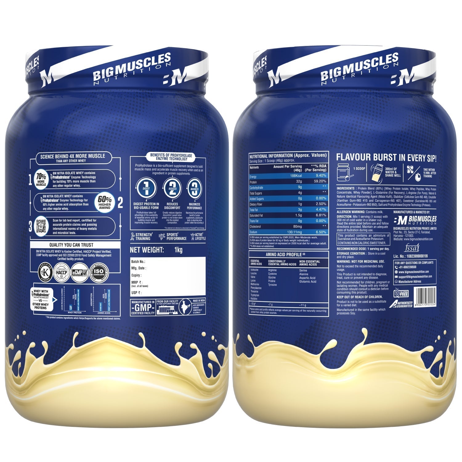 Big Muscles Nutrition Nitra Isolate Whey Protein Big Muscles Nutrition